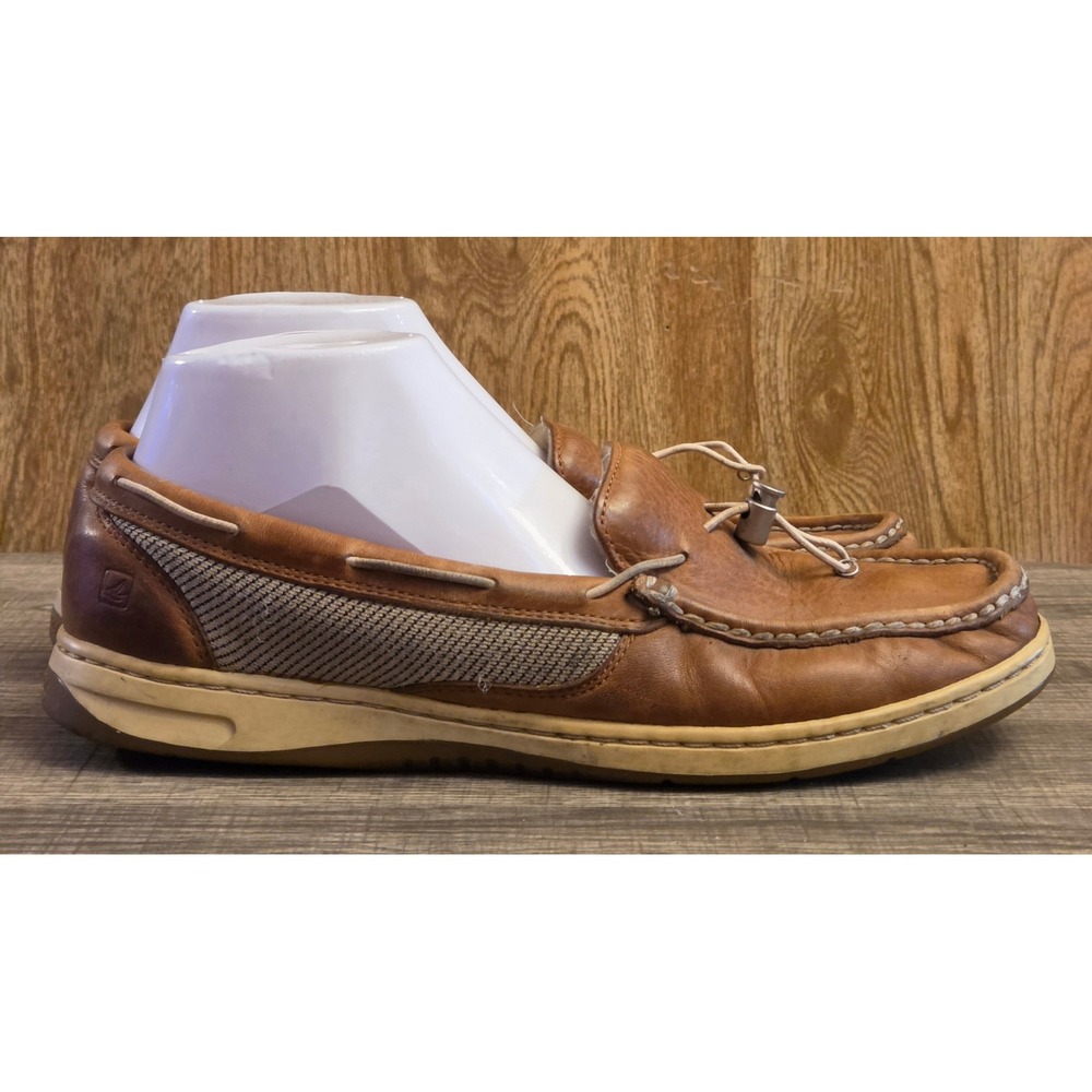 Sperry Slip On Leather Boat Shoes Women's Size 10 Brown